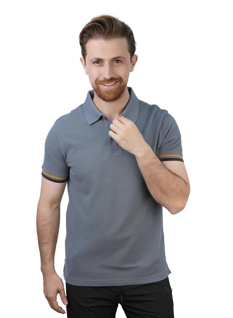 جيوردانو بولو رجالي بأداء عالٍ بياقة كلاسيكية مطرزة بتفاصيل